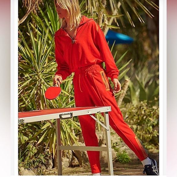 Free People Pants - $180 FP Red Tracksuit